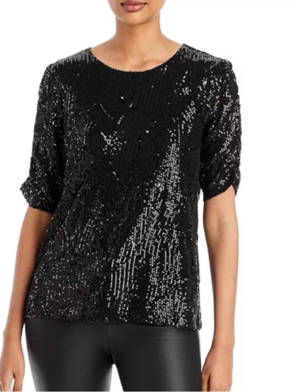 Single Thread Bloomingdales Sequin Puff Sleeve Top L